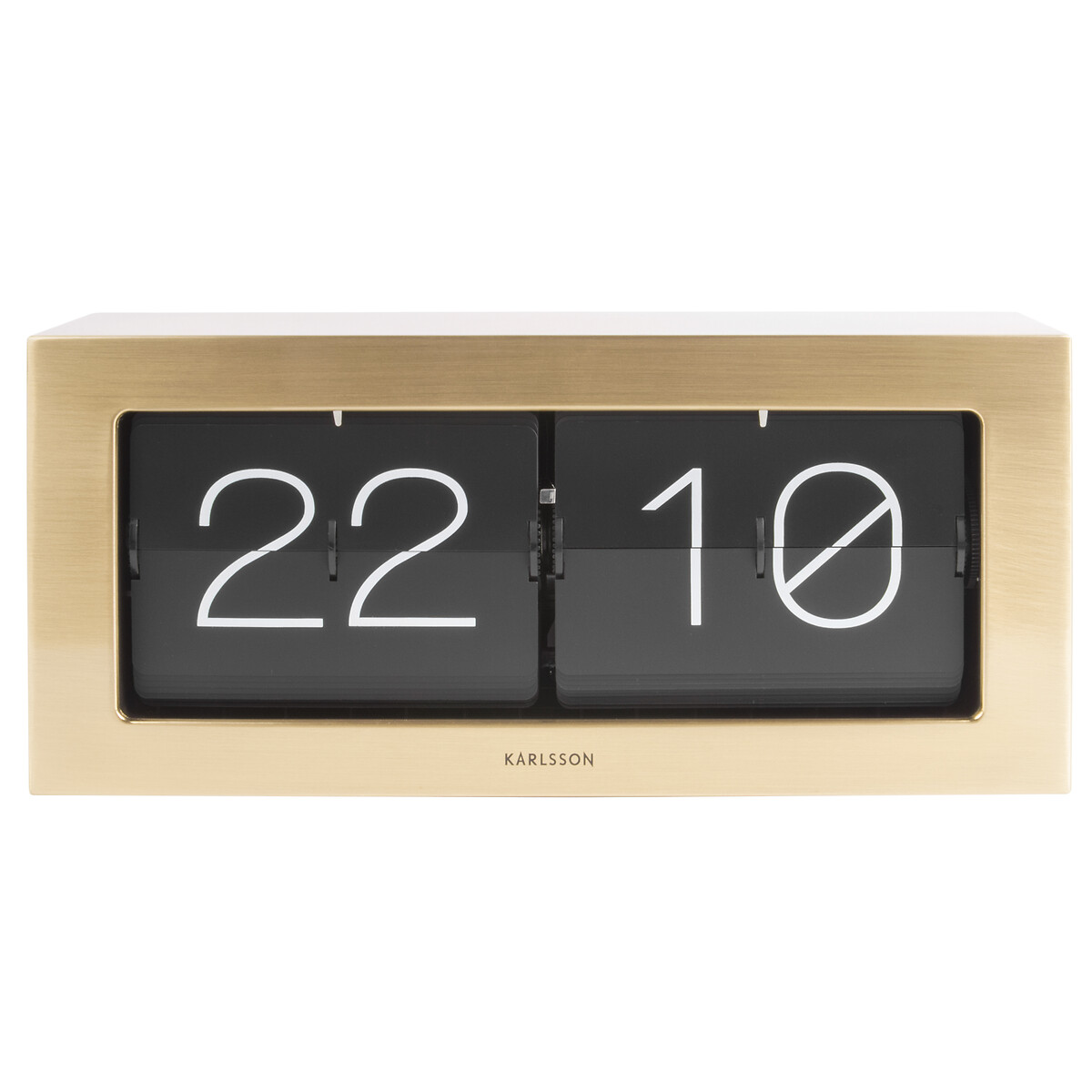 Karlsson Flip Box Desktop Clock gray,yellow