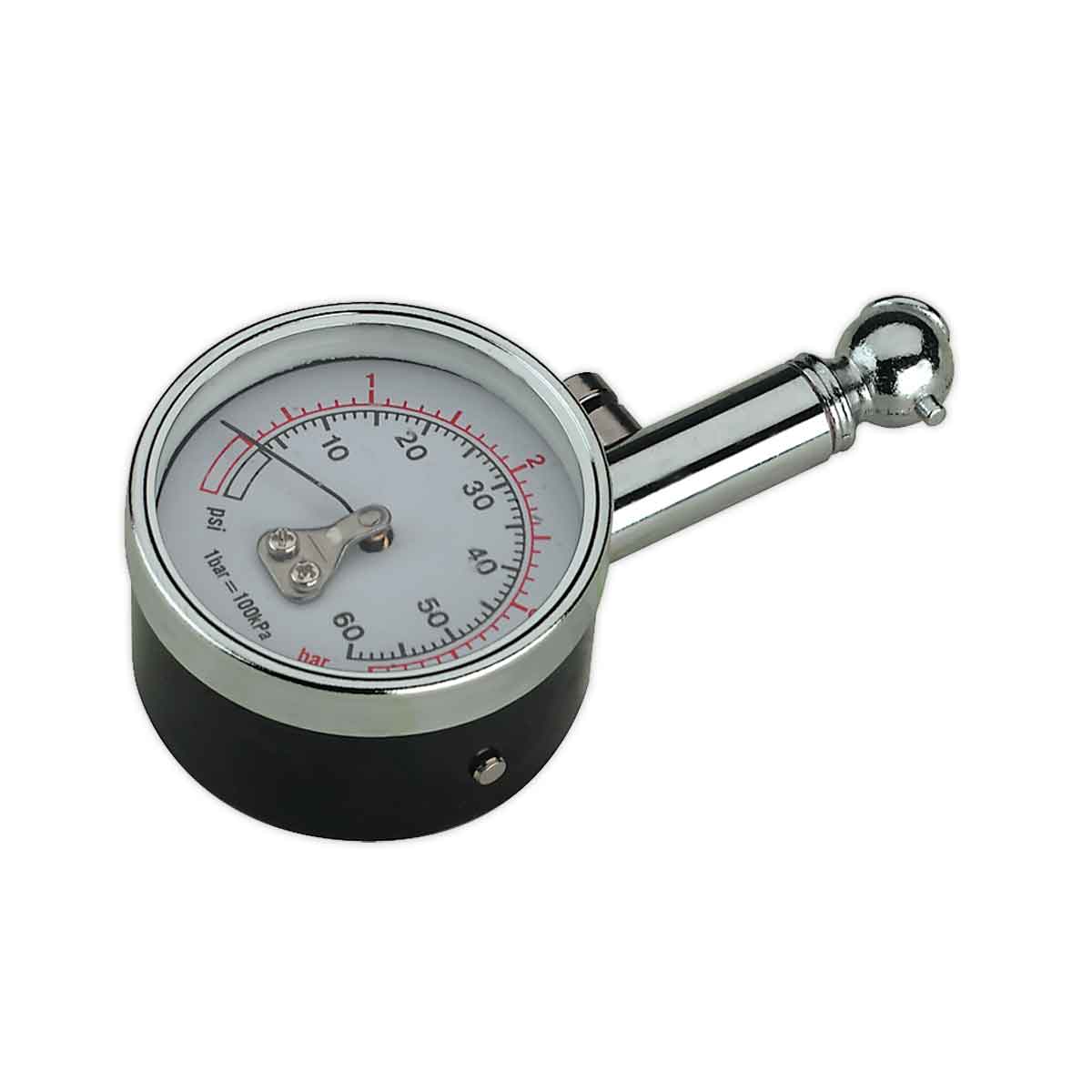 Sealey Tyre Pressure Gauge 0-4 Bar (0-60psi)