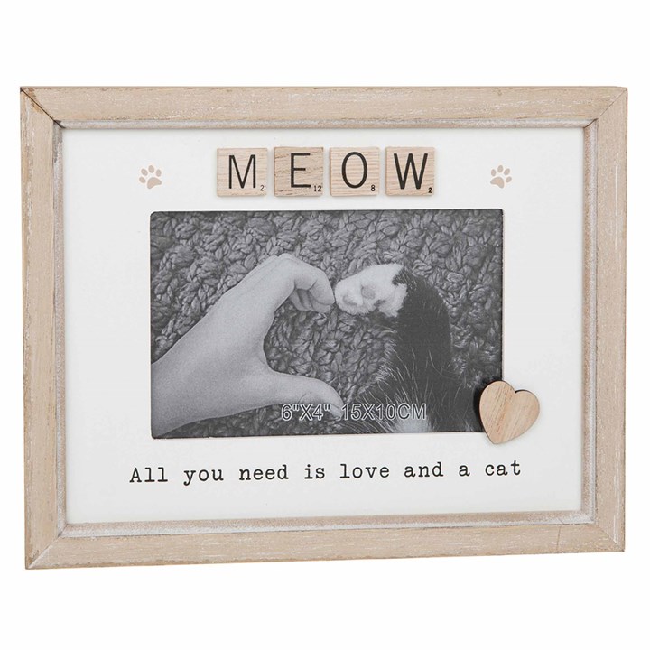 Scrabble Sentiments Cat Photo Frame 6"x4"