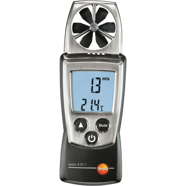 Testo 410-1 NTC, Rotary Vane Anemometer, 20m/s Max, Measures Air Velocity, Temperature