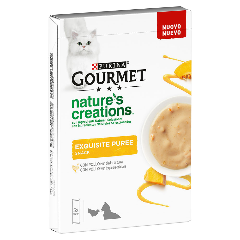 Gourmet 5 x 10 gr Gourmet Nature's Creations Puree Cremoso para Gatos con Pollo