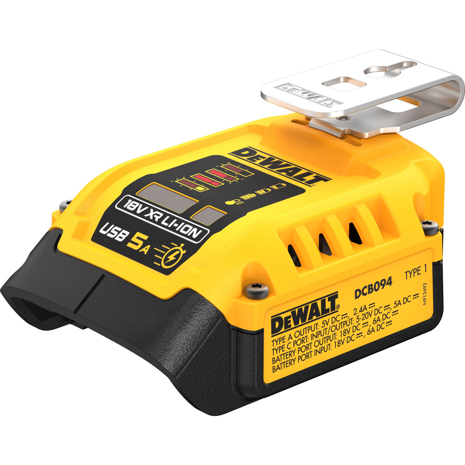 DeWalt 18v XR 5A USB Power Delivery Charging Kit