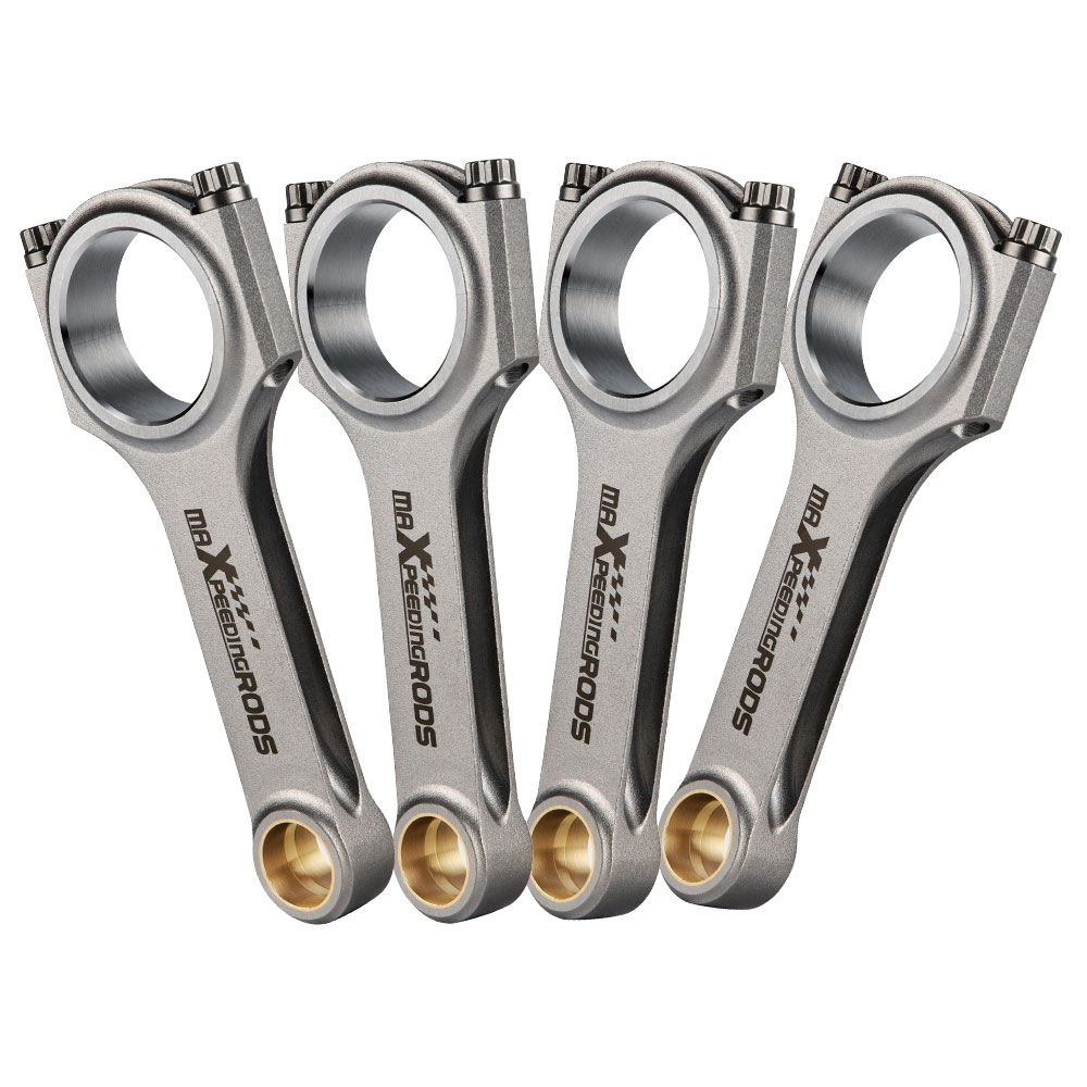 MaXpeedingrods Compatible for Audi VW EA888 Engine 144mm 4Pcs Forged 4340 H-Beam Connecting Rod