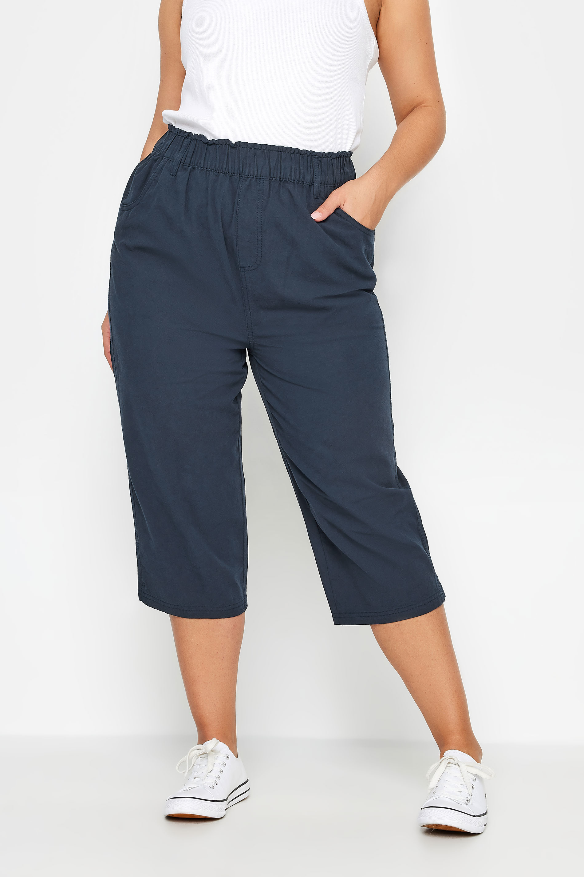 Cropped Cotton Trousers