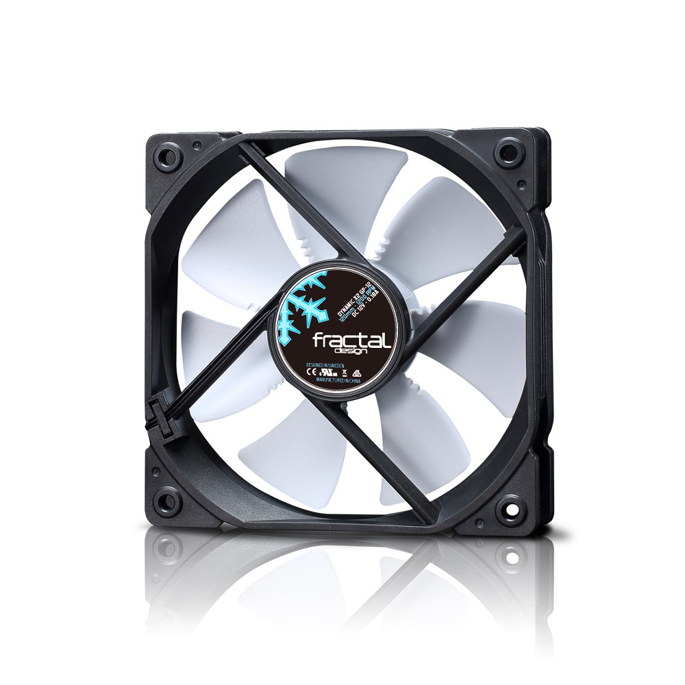 Fractal Design FD-FAN-DYN-X2-GP12-WT computer cooling system Computer case 12 cm Black White