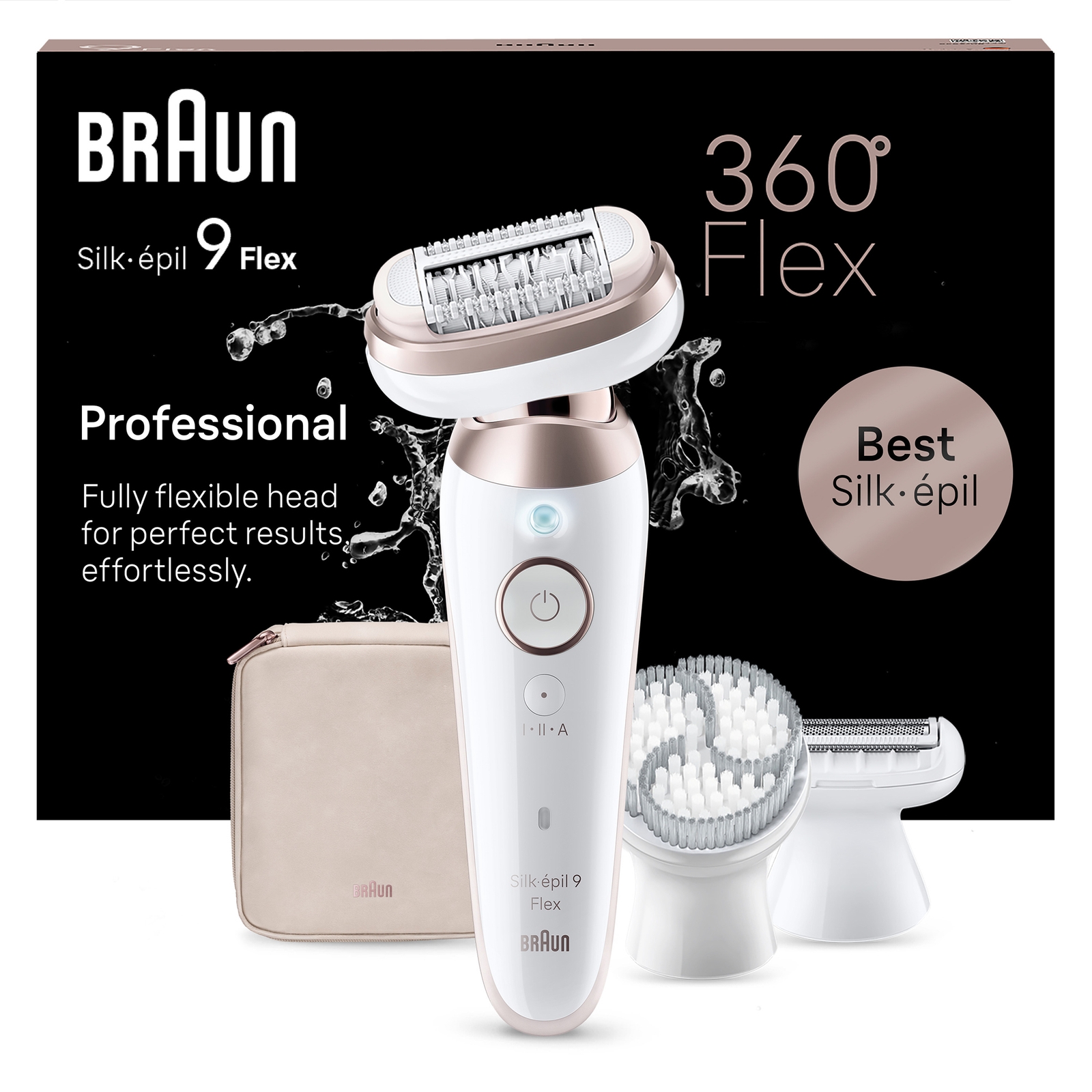 Braun Silk-épil Epilators Series 9 Flex Epilator 9-060 3D White/Rose Titan