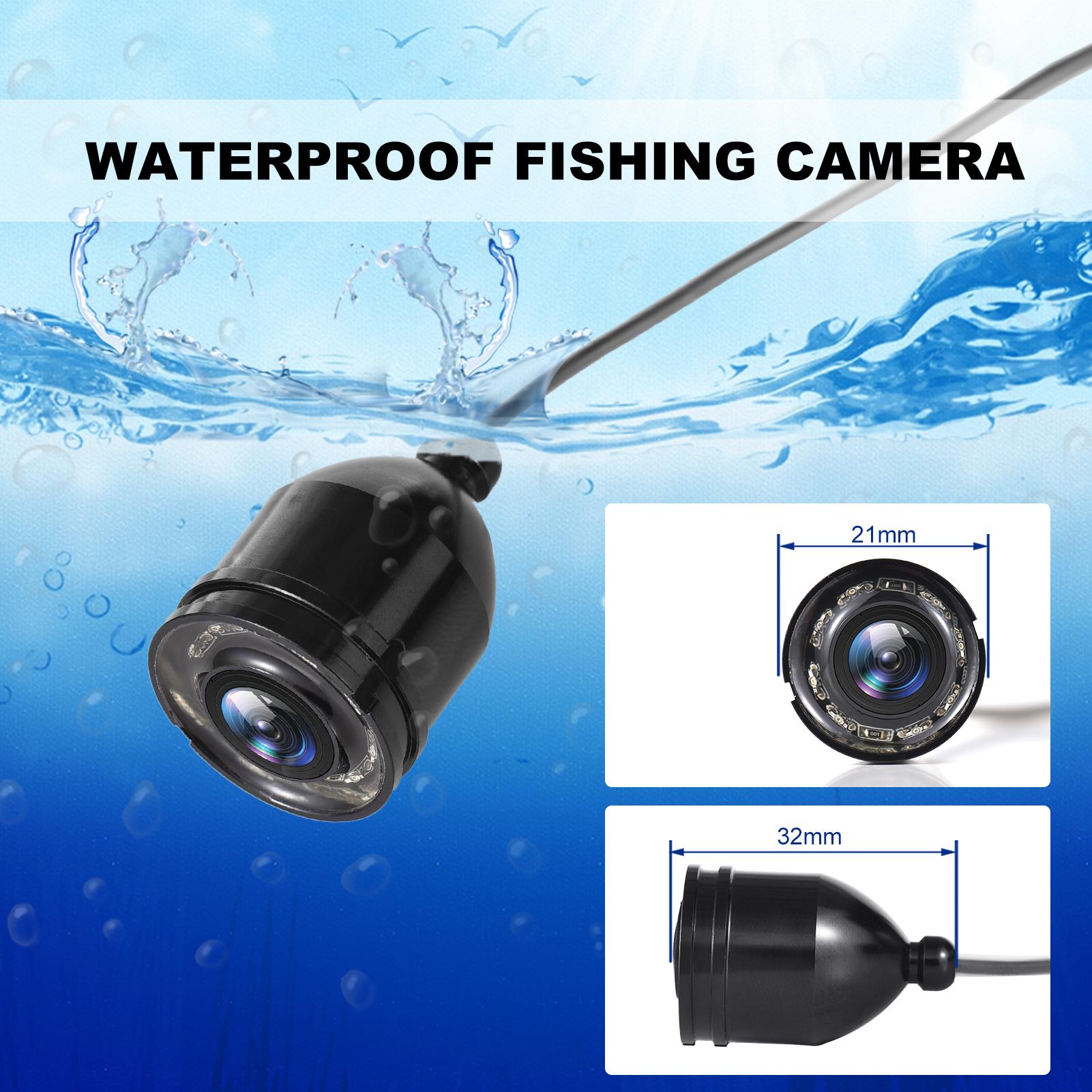 Lixada 20m/30m 1200tvl Underwater Fishing Camera Fish Finder 4.3  Lcd Monitor 8pcs Ir Led Night Vision 20m
