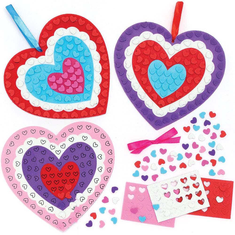 Baker Ross Heart Mosaic Decoration Kits (Pack of 5)