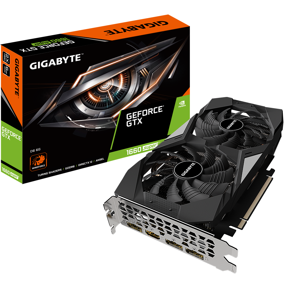 GIGABYTE NVIDIA GeForce GTX 1660 SUPER D6 6GB GDDR6 Graphics Card