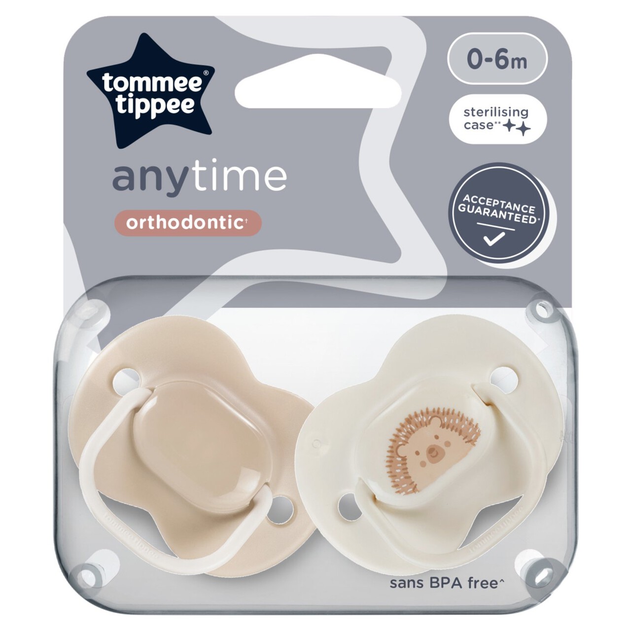 Tommee Tippee 0/6 months, Set of Two(Assorted Colors), Like New
