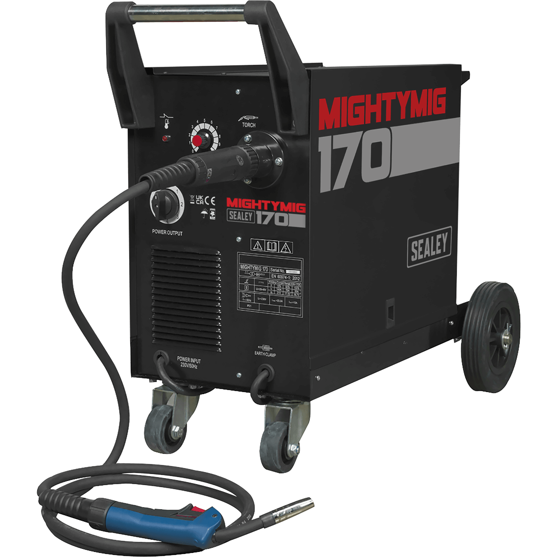 Sealey MIGHTYMIG170 Professional Gas/No-Gas MIG Welder 170Amp with Euro Torch