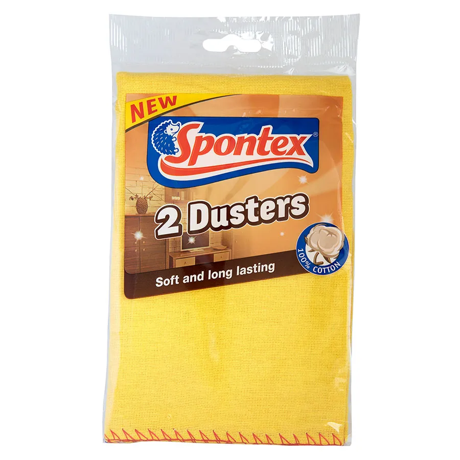 Spontex Yellow Dusters - 2 Pack
