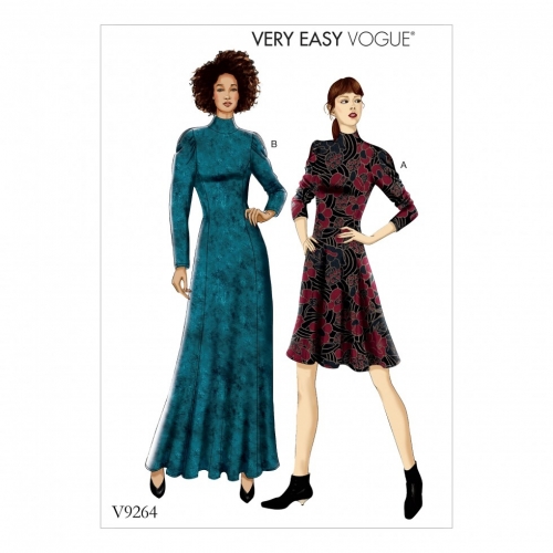 Vogue Woman\'s Petite Knit, Fit-And-Flare Dresses Sewing Pattern V9264 Sizes - 6-22