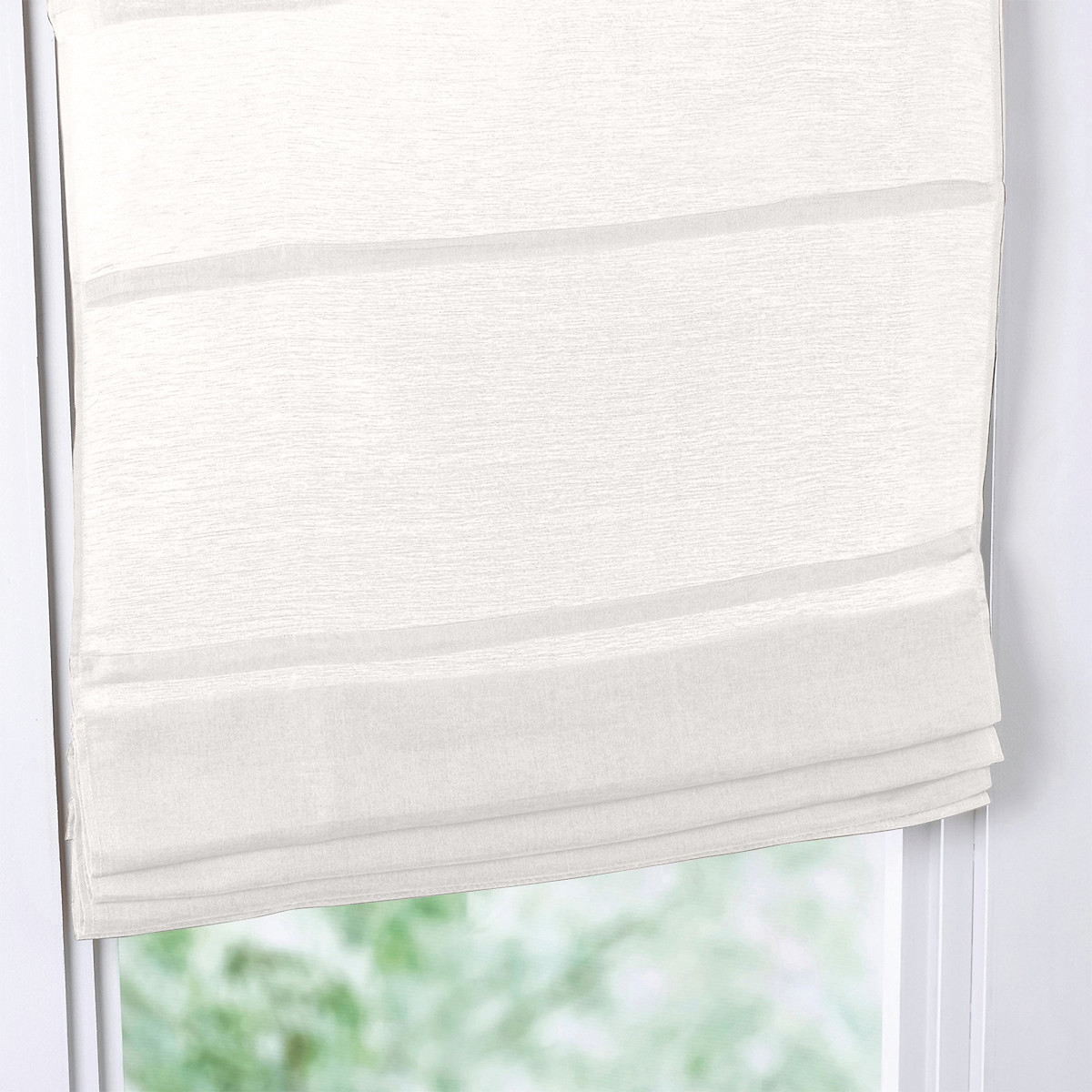 La Redoute Interieurs Linen/Cotton Muslin Roman Blind by La Redoute