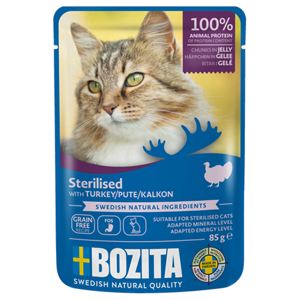 Bozita Sterilised Chunks in Jelly 12 x 85g - Turkey