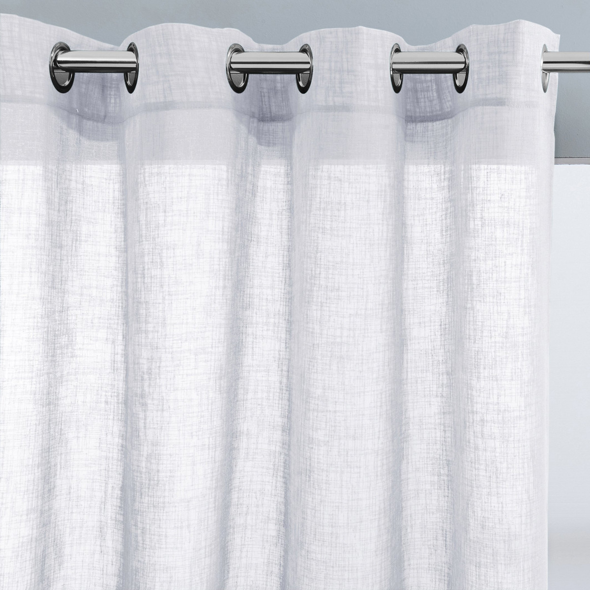 La Redoute Interieurs Nyong Linen-Effect Voile Curtain with Eyelets by La Redoute