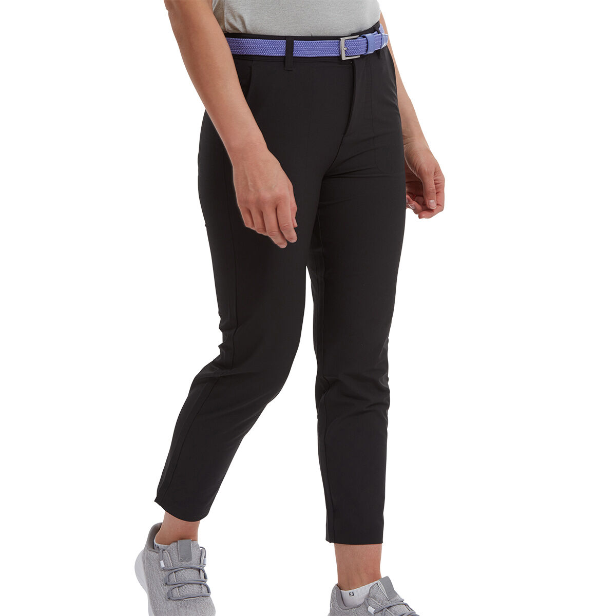 Footjoy Essentials Stretch Cropped Womens Golf Trousers, Female, Black, 10 | American Golf