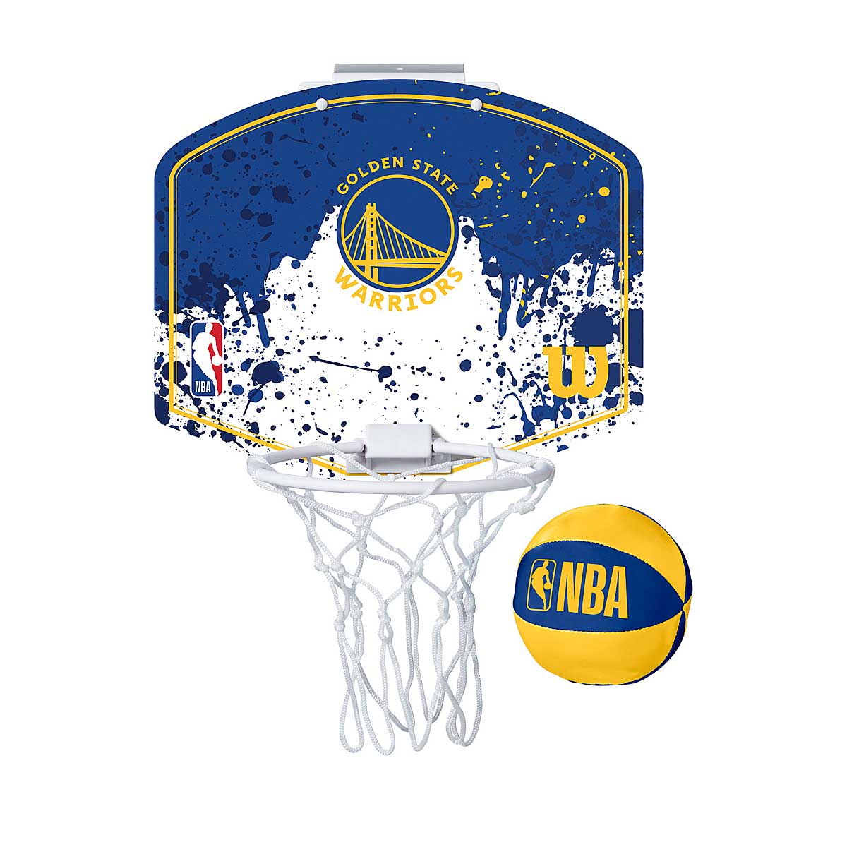 Wilson Nba Team Mini Hoop Golden State Warriors, Blue, Unisex, Balls & Gear, Wtba1302gol
