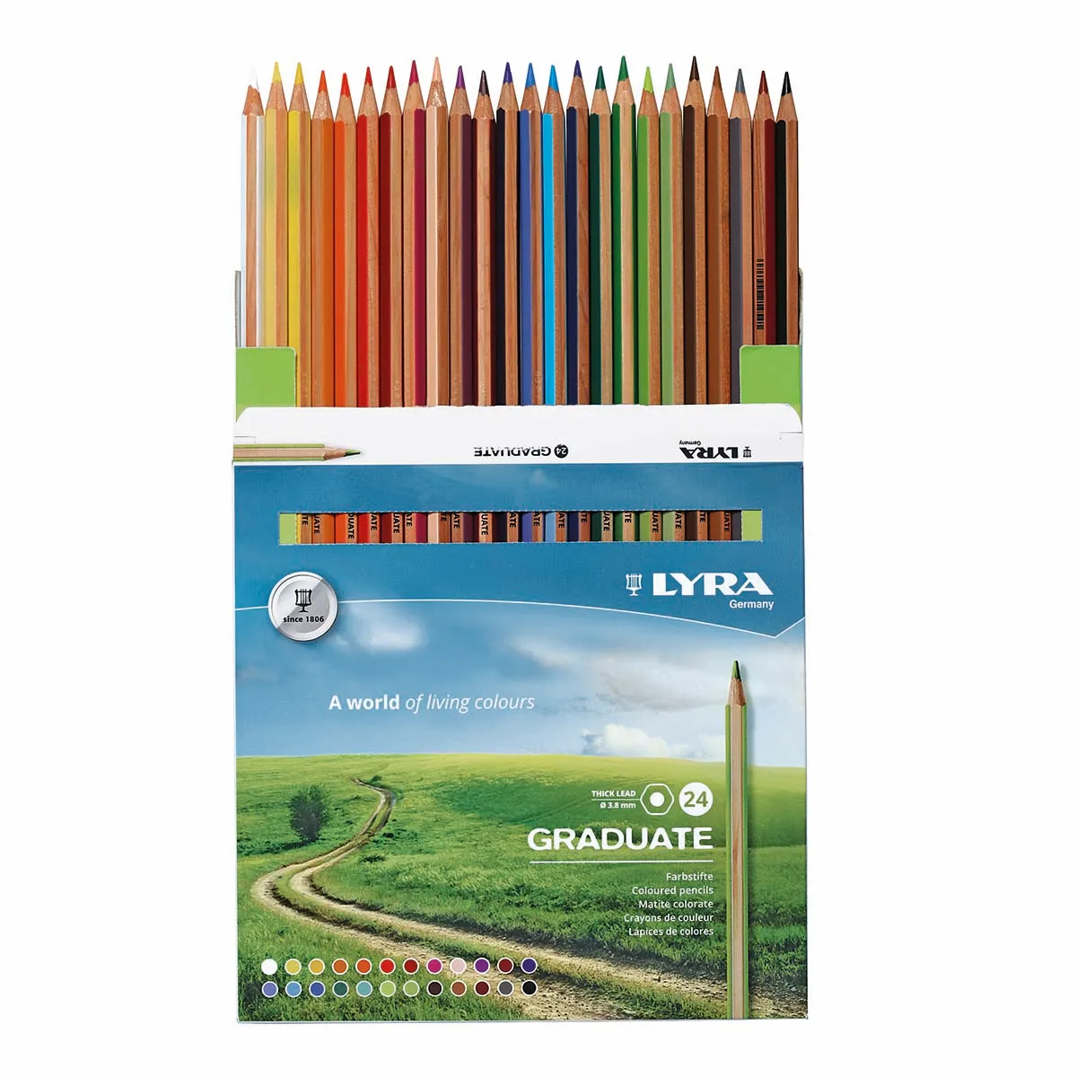 Lyra Graduate Coloured Pencils 24 Box, Assorted