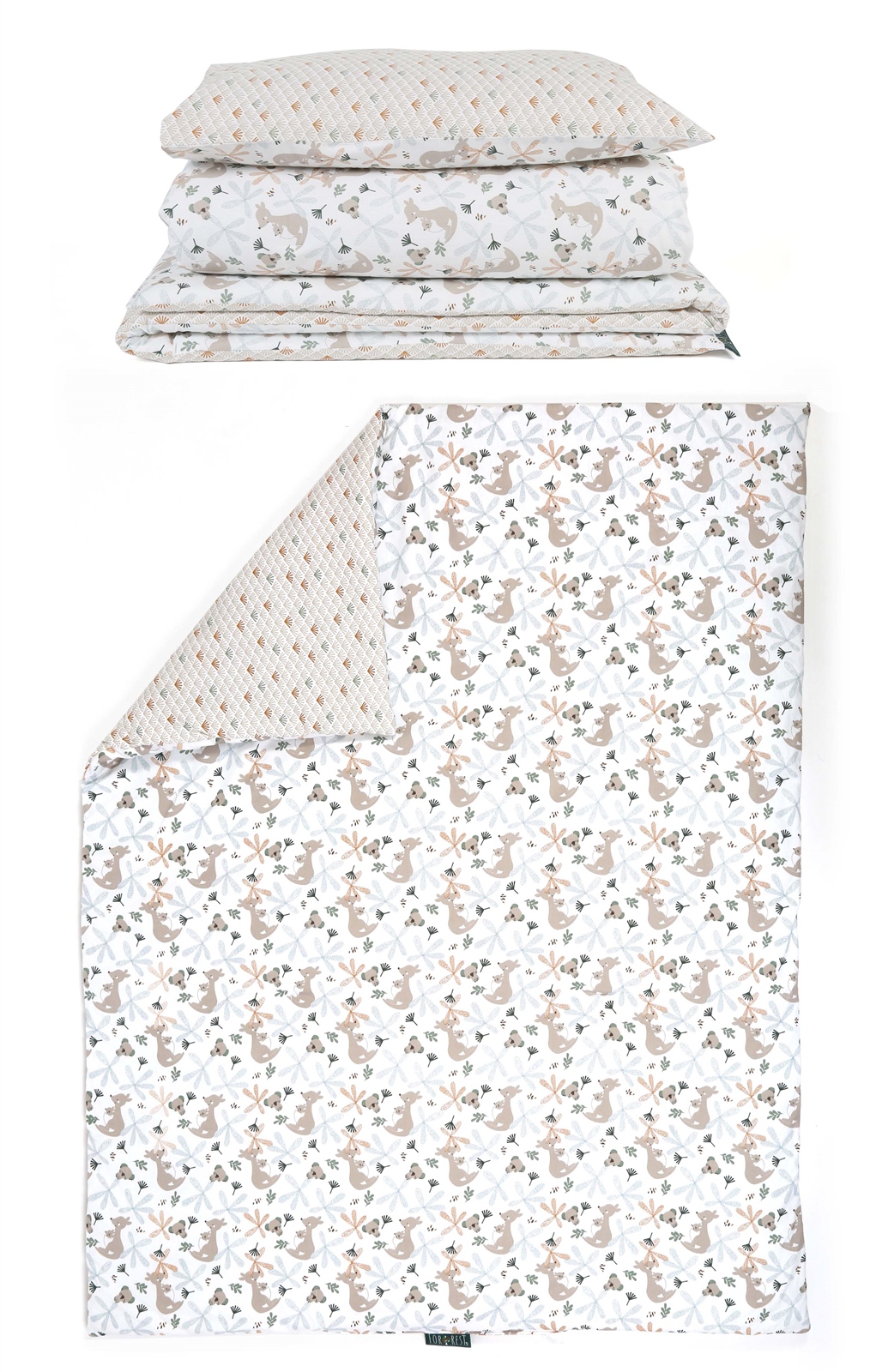 Forrest 3 Piece Reversible Cot Bed Set, Koalaroo