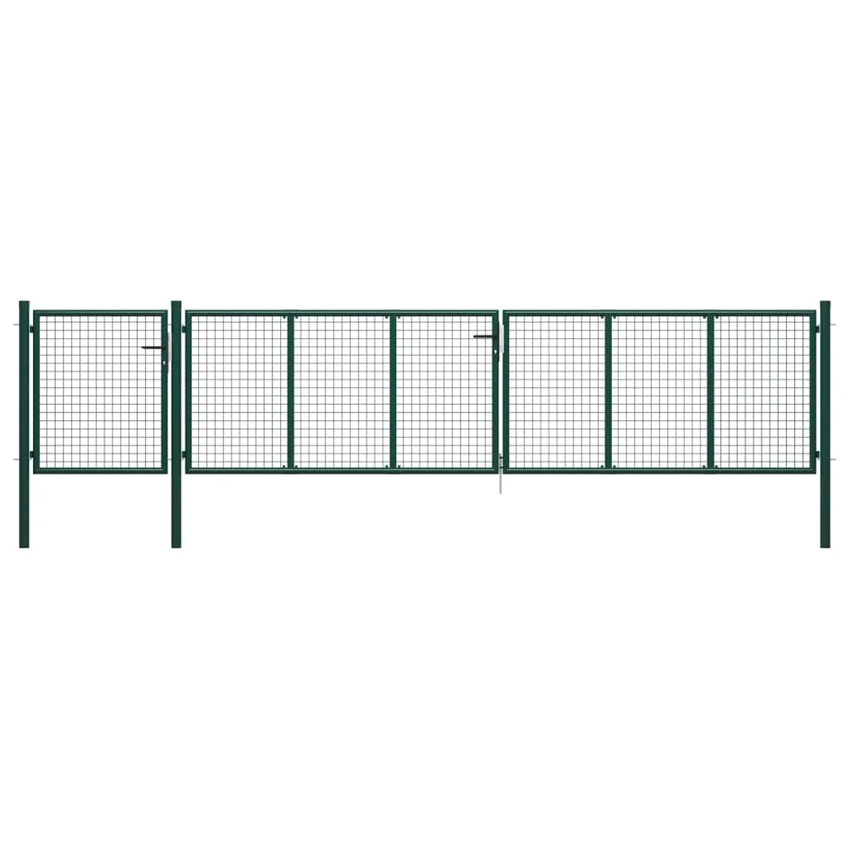 VidaXL Garden Gate Steel 500x100 cm Green