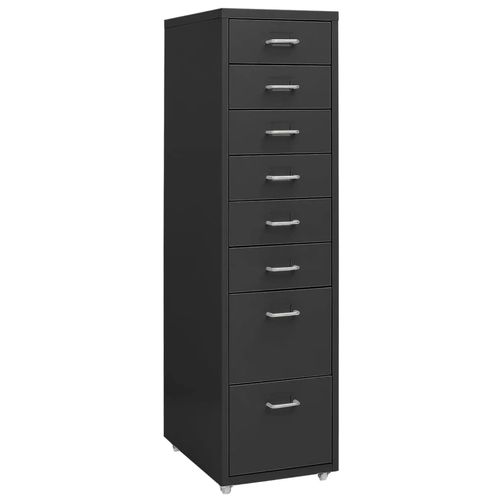 VidaXL Mobile File Cabinet Anthracite 28x41x109 cm Metal