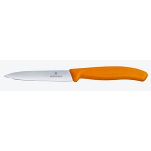 Victorinox Paring knife with 10cm / 3.94 smooth blade and orange synthetic handle - SwissClassic - Victorinox