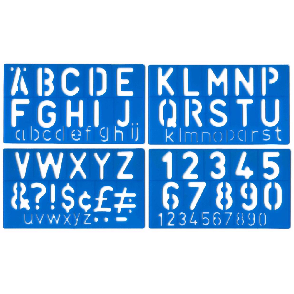 50mm Alphabet Letters and Numbers Stencil