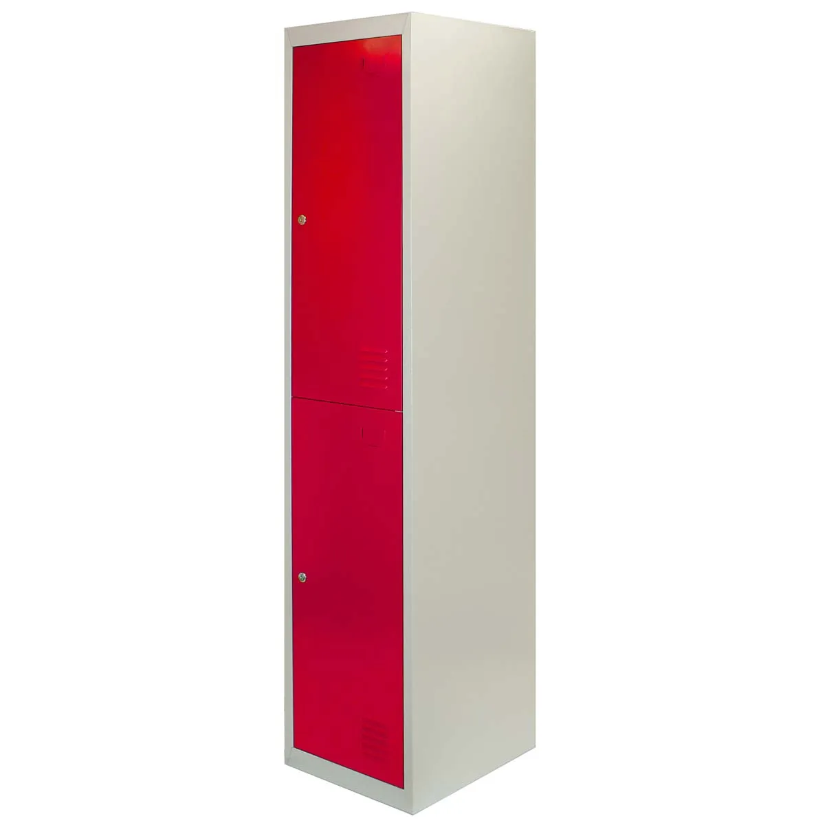 Monster Cable Metal Storage Lockers - Two Doors, Flatpacked, Red