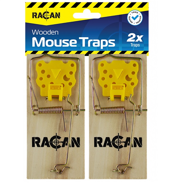 Racan Wooden Mouse Traps - 2 Pack