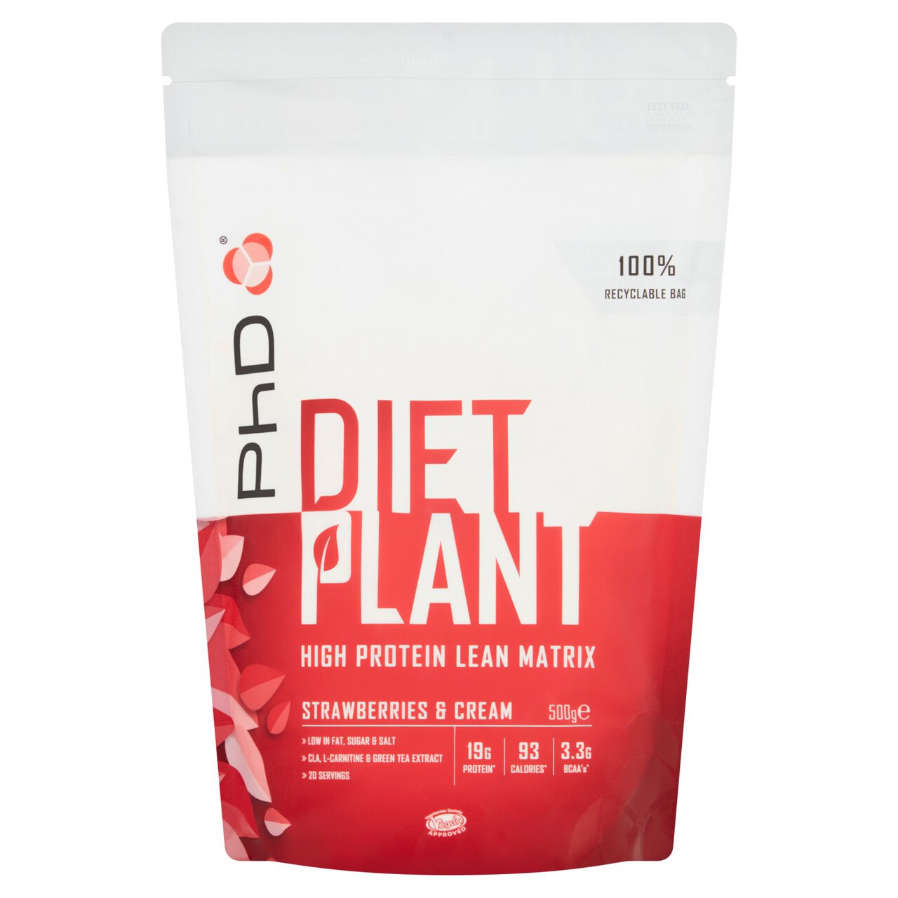 PHD Nutrition Diet Plant Protein 500g - Strawberries & Cream