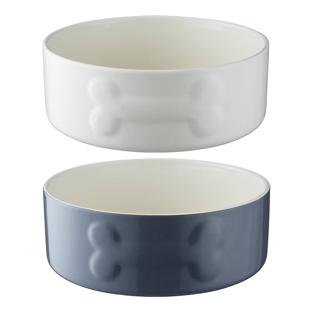 Mason Cash Colour Mix Set Of 2 Dog Bowls 20cm