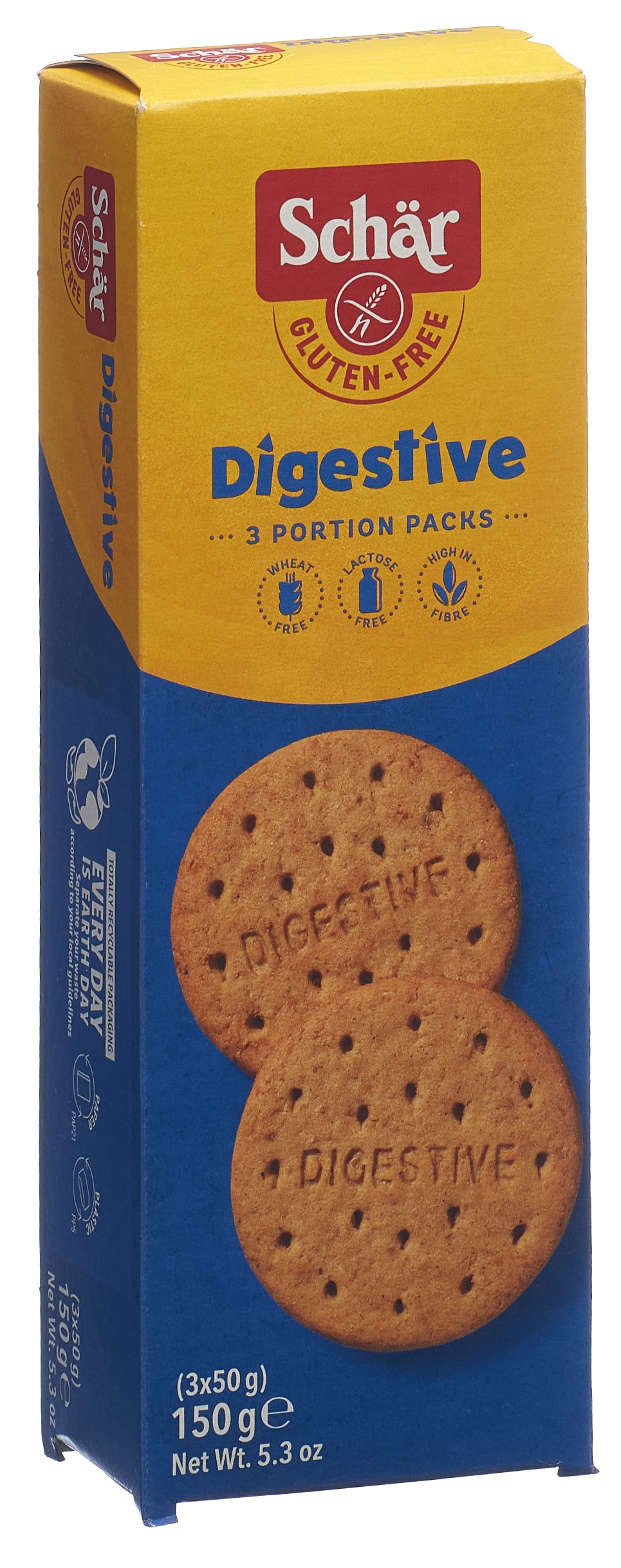 Schar Schär Gluten Free Digestive 3 x 50g (150g)