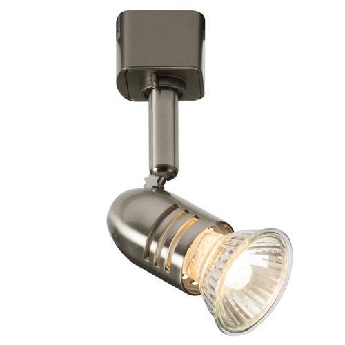 Knightsbridge Single GU10 Track Spotlight Decorative Brushed Chrome