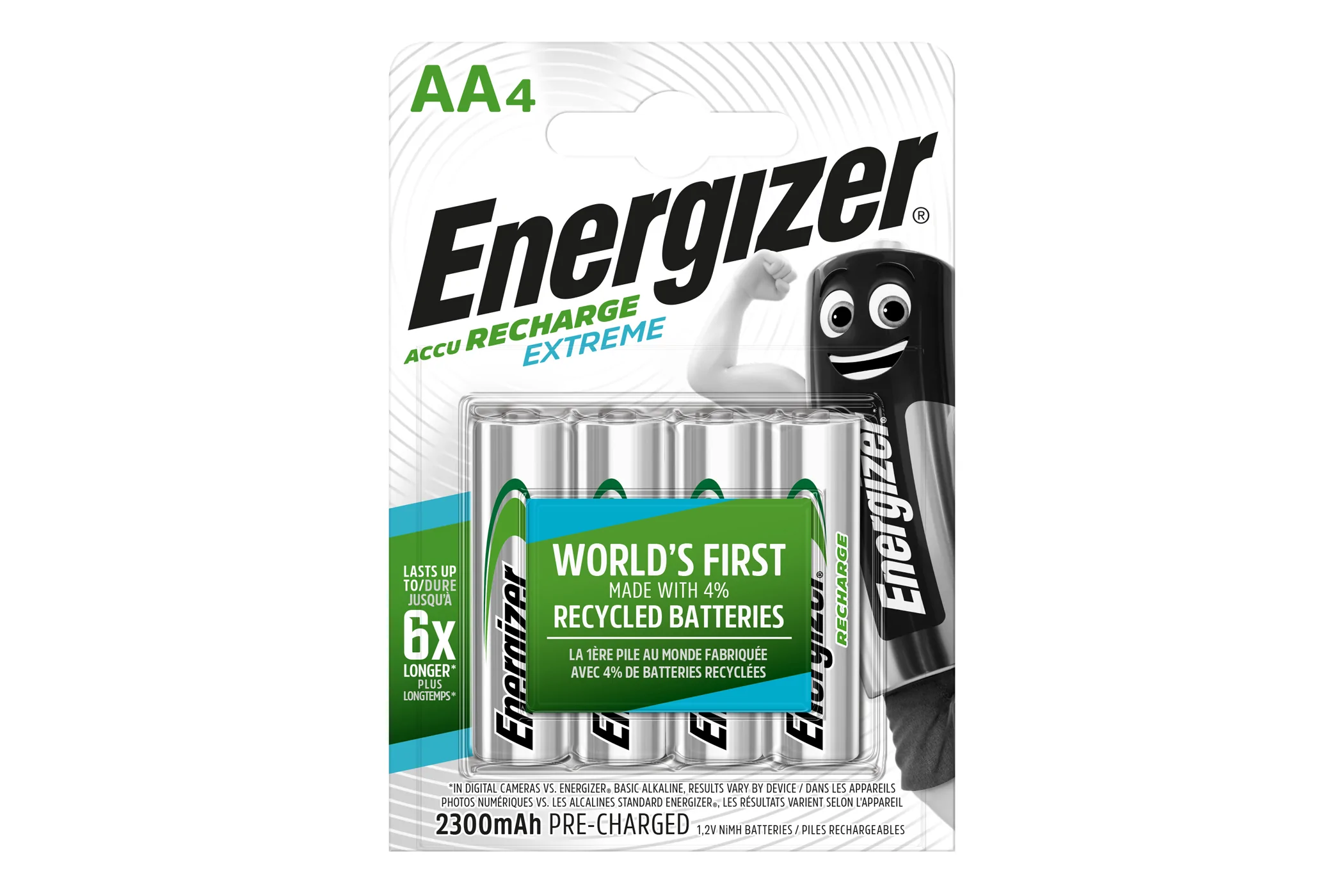 Energizer 4 piles rechargeables Energizer Extrême AA
