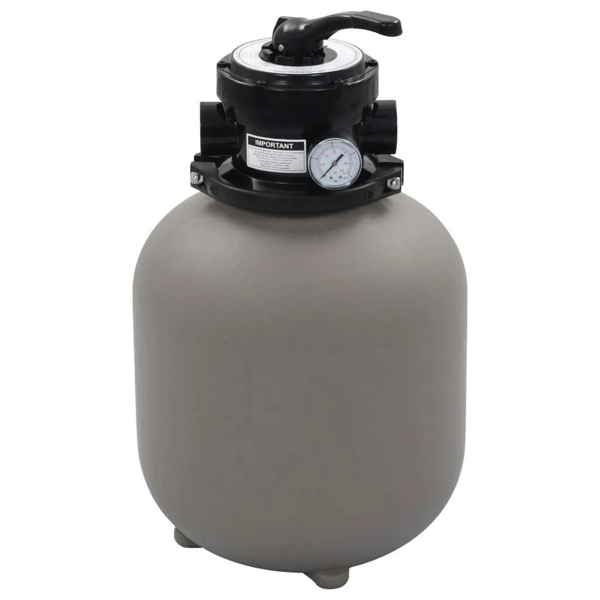 VidaXL Pool Sand Filter with 4 Position Valve Grey 350 mm