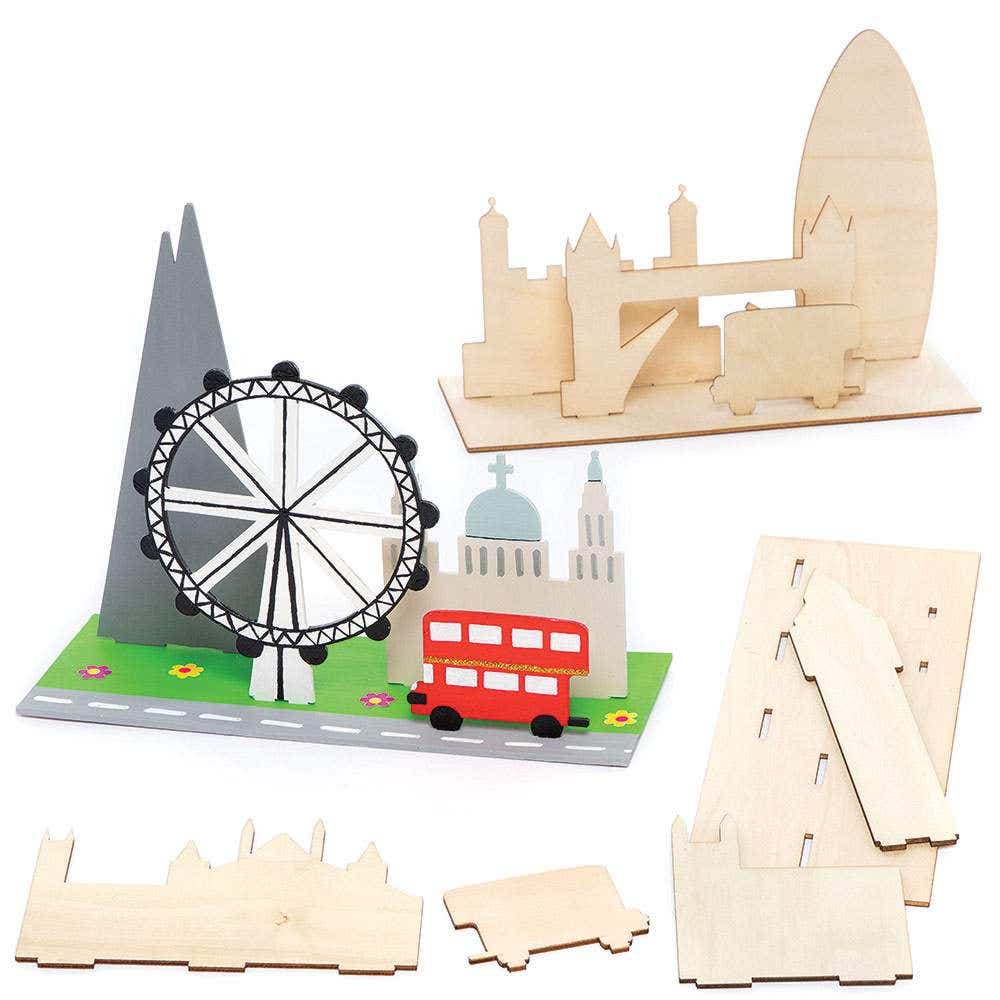 Baker Ross London Wooden Scene Kits (Pack of 3)