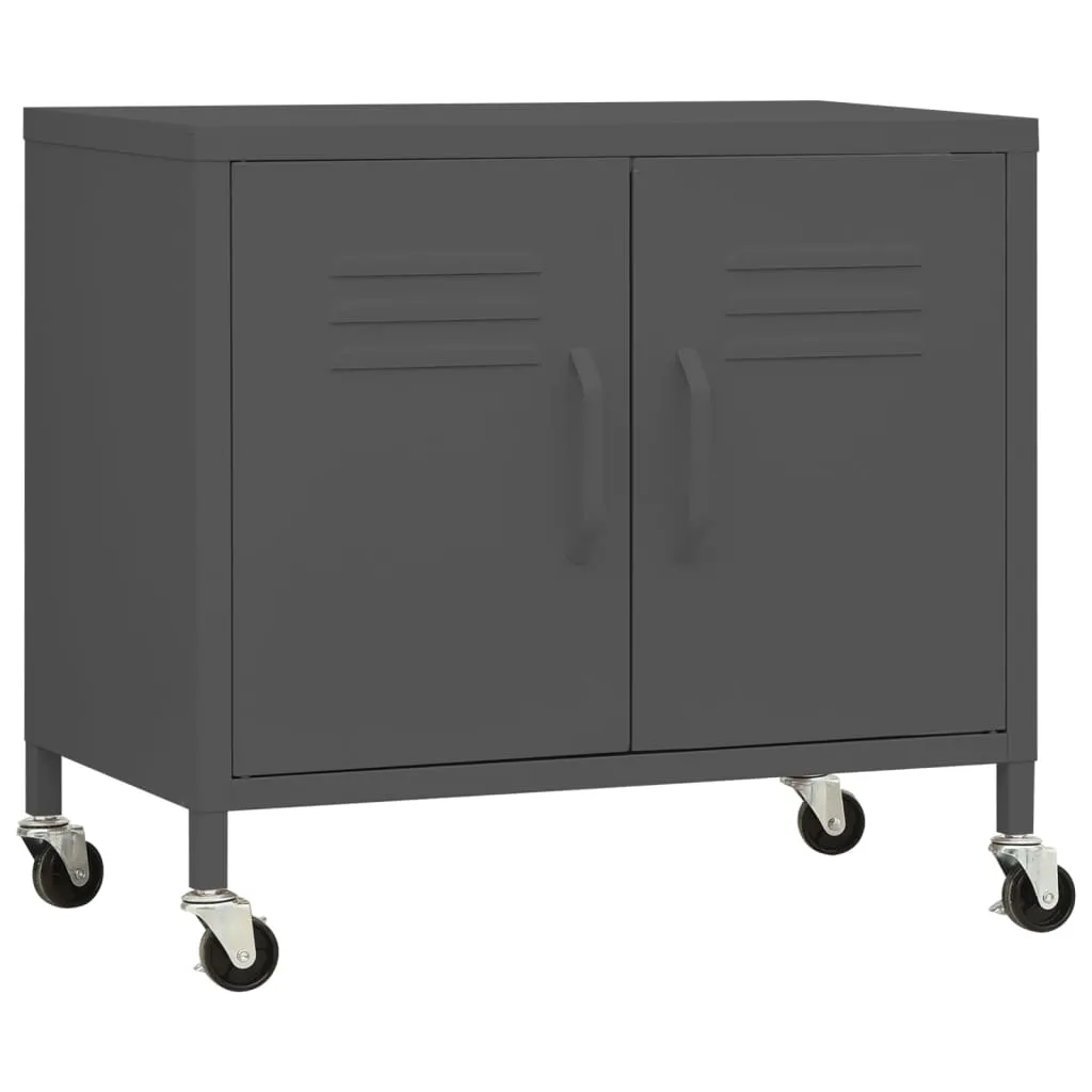 vidaXL Storage Cabinet Anthracite 60x35x49 cm Steel
