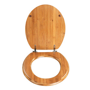 Wenko Bambus Round Toilet Seat brown
