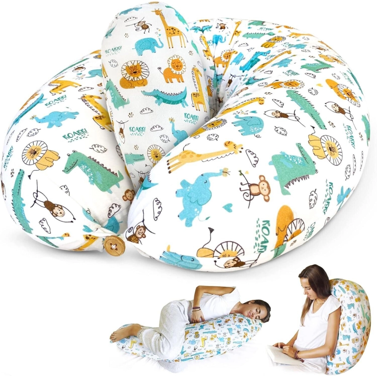 AYA 4in1 Multifunctional Nursing Pregnancy Pillow – Animals