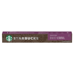 NESPRESS Starbucks Caffe Verona Caffeinated Ground Coffee Pods Box Espresso Dark 5.5 g Pack of 10