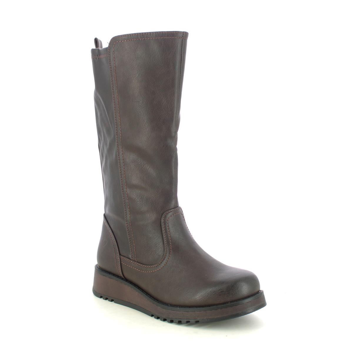 Heavenly Feet Luna Robyn Chocolate brown Womens knee-high boots TB0004433-27 in a Plain Man-made in Size 7