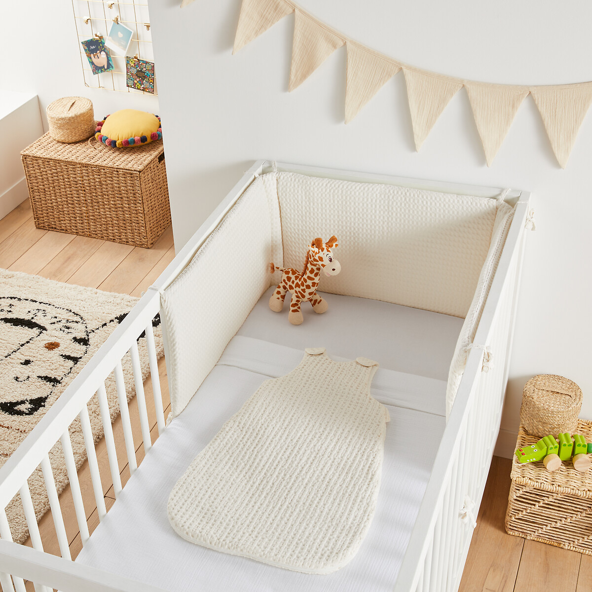 La Redoute Interieurs Tifly 100% Honeycomb Cotton Bed Bumper by La Redoute