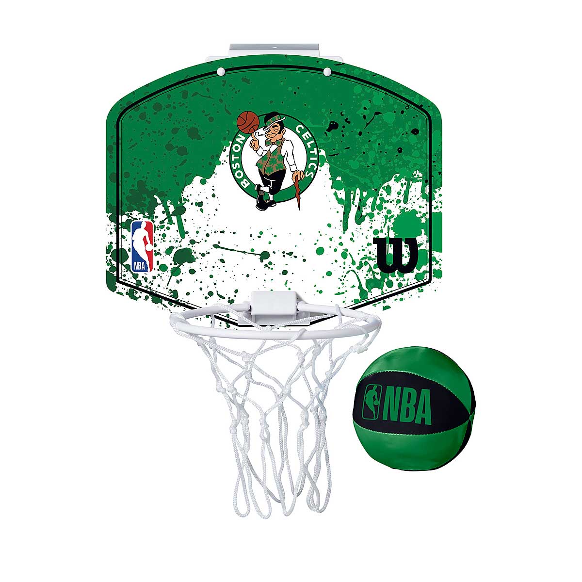 Wilson Nba Team Mini Hoop Boston Celtics, Green, Unisex, Balls & Gear, Wtba1302bos