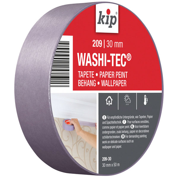 KIP  Ruban de masquage Papier 209-30, 30mm x 50m, Argent