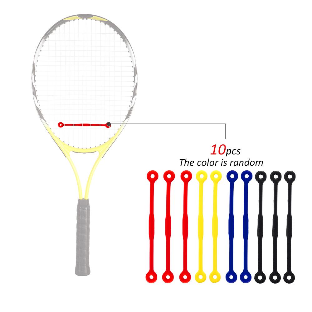 Lixada 10Pcs Tennis Damper Silicone Tennis Racket Vibration Absorbing Shock Reducing Strips