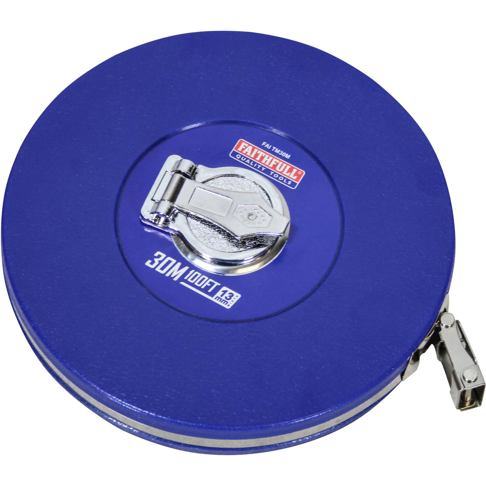 Faithfull Rounded Long Tape 30m/100ft (Width 13mm)
