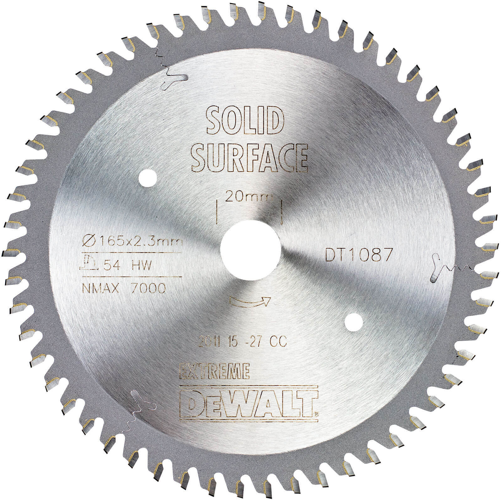 DeWalt Extreme Corian Saw Blades 165mm 54T 20mm