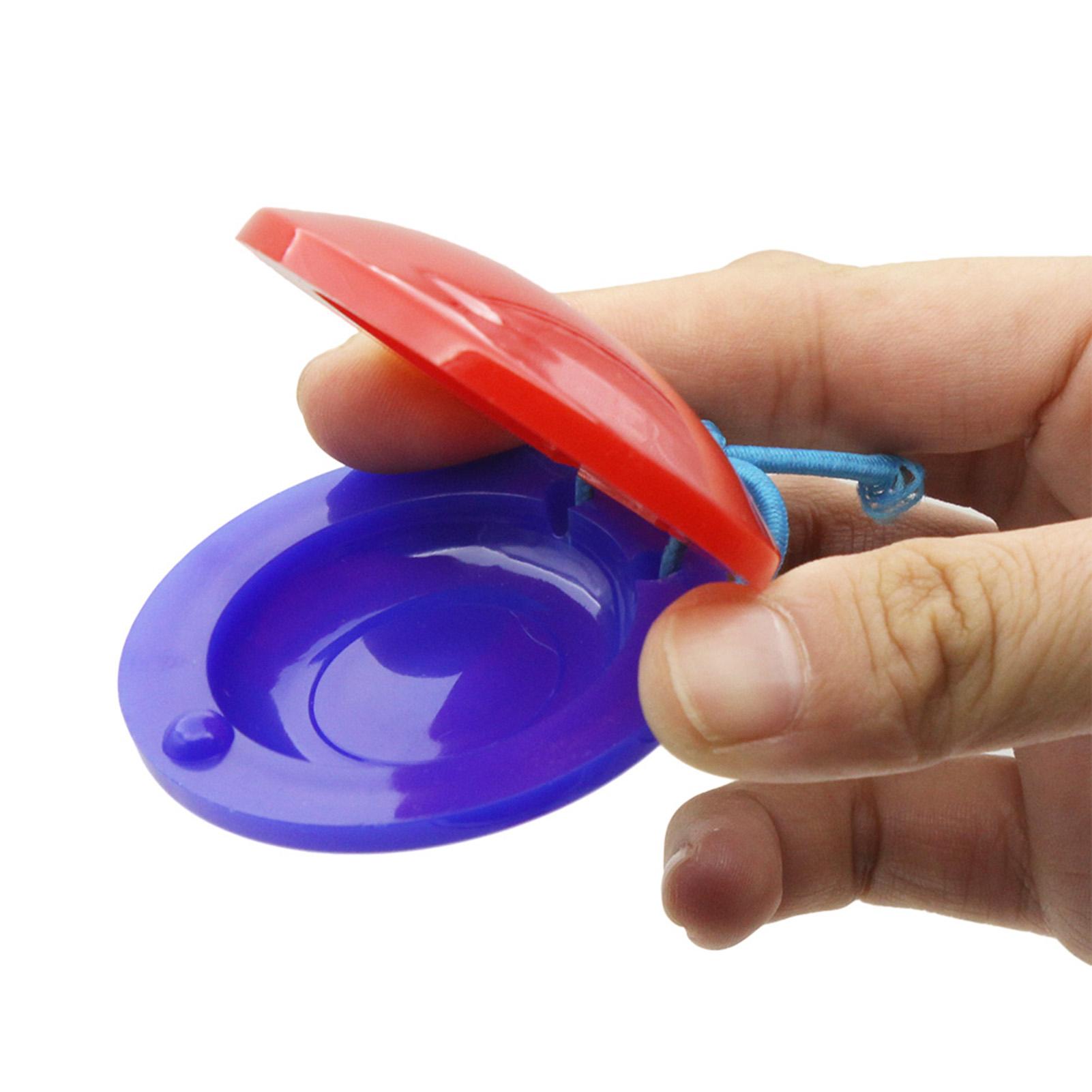 TOMTOP JMS 2Pcs Finger Castanets Percussion Instrument Musical Toy for Toddler Children Early Musical Education multicolour