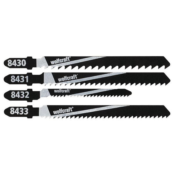 Wolfcraft 8430000 Jigsaw Blade Set HCS Fine to Rough T-shank Softw...